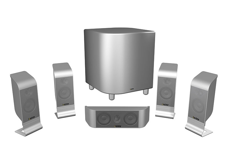 TSS 800 - Black - Complete Multichannel Music and Home Theater Loudspeaker System with MMD™ drivers. (TSS CENTER 800, TSS SAT 800, TSS SUB 800) - Hero